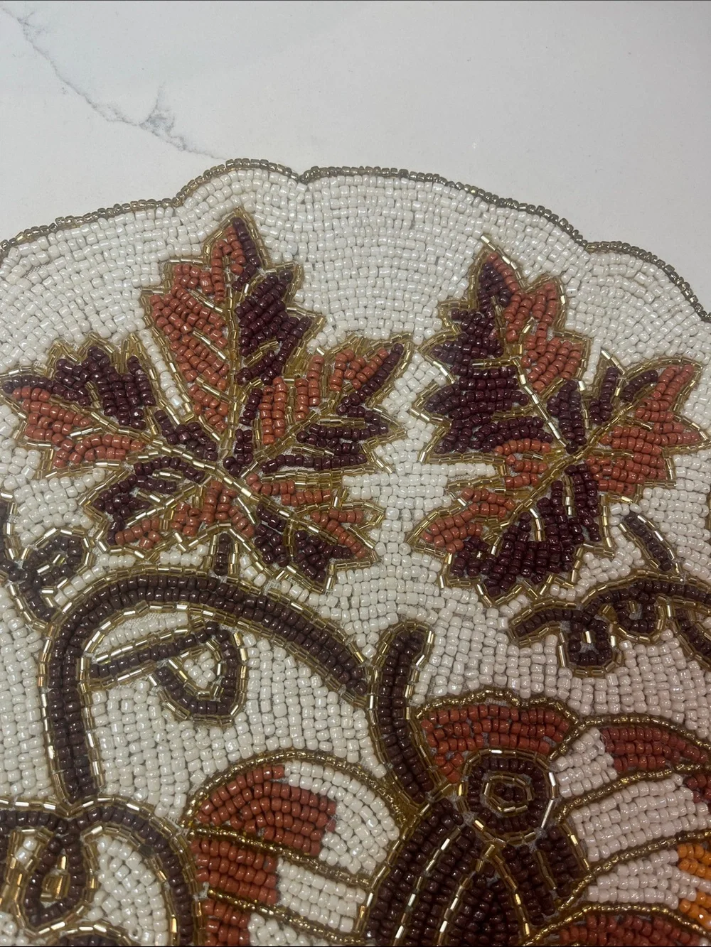 Tahari FALL LEAVES & PUMPKINS Placemat Charger 14” Multicolor Fall Thanksgiving